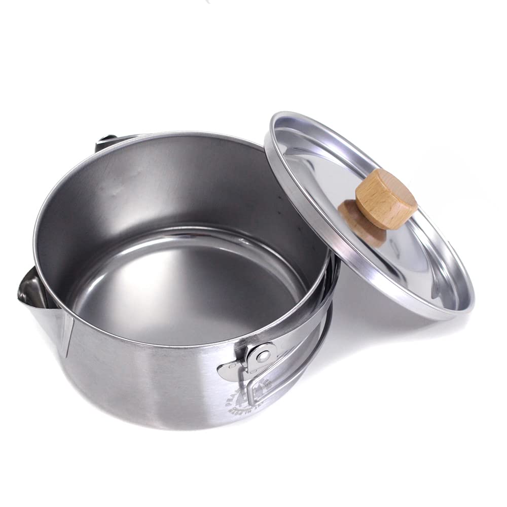 1l Multi kempingová konvice Nerezová konvice Open Fire Outdoor Camping Vyrobeno v Japonsku Nádobí Tsubame Sanjo Solo Horolezecký vařič voda