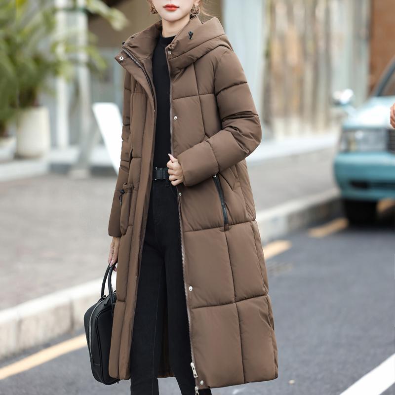 Fashion Woman Long Coat Winter Jackets Hooded Elegant Loose Thick Warm Plus Size Women's Parkas