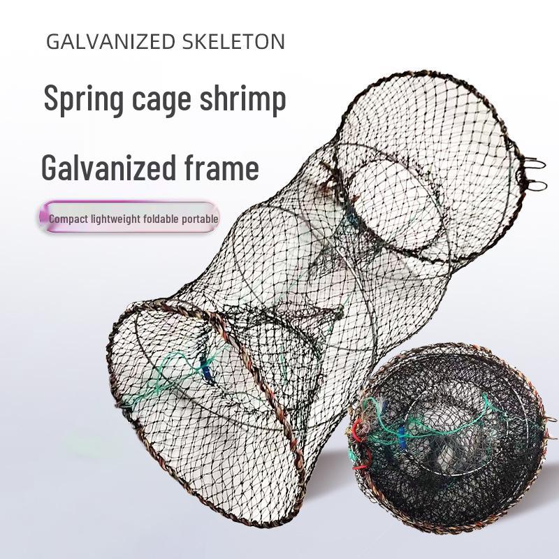 Automatic Folding Shrimp & Fish Cage for Eel, Loach, Crab, and Fishing Tackle