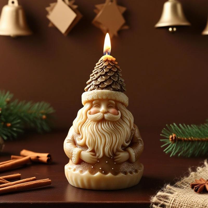 Santa Clause Candle Silicone Mold Multipurpose Silicone Mould for Making Candle Soap Holiday Decoration Epoxy Resin