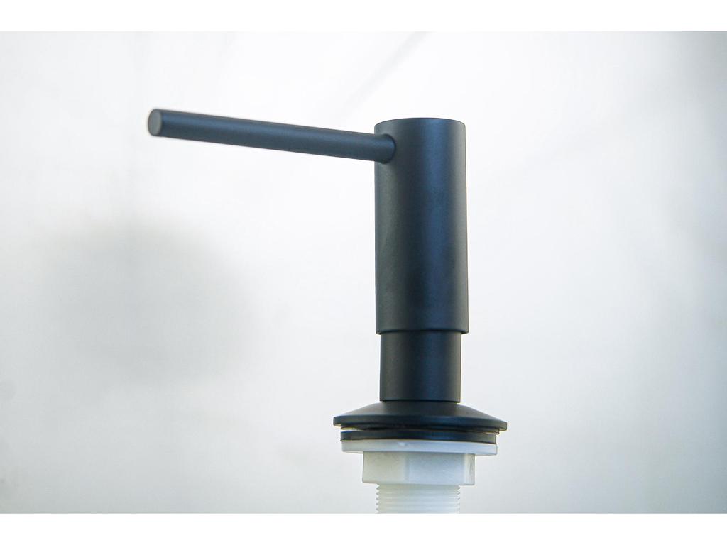 Matte Black Kitchen Sink Soap Dispenser - 500ml with Brass Pump Head