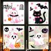 Ghost Themed Party Supplies 2 Sheets Halloween Cartoon Window Cling, Spooky Decorative Glass Sticker Sticker, Waterproof Static Decal for Holiday Room