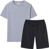 Men's Summer Sports Casual T-Shirt & Shorts Set - Breathable, Loose Fit, Short-Sleeved, Round Neck