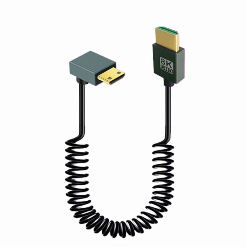 Quality 8K HDMIsto Mini HDMIs Cord with Ergonomic Design for Easy Plugging&Unplugging Ensures Stable Signal Transmission