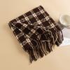 Plaid Scarf Women's Winter New Korean Version Versatile Imitation Cashmere Scarf Couple's Warm Shawl Men's Autumn and Winter