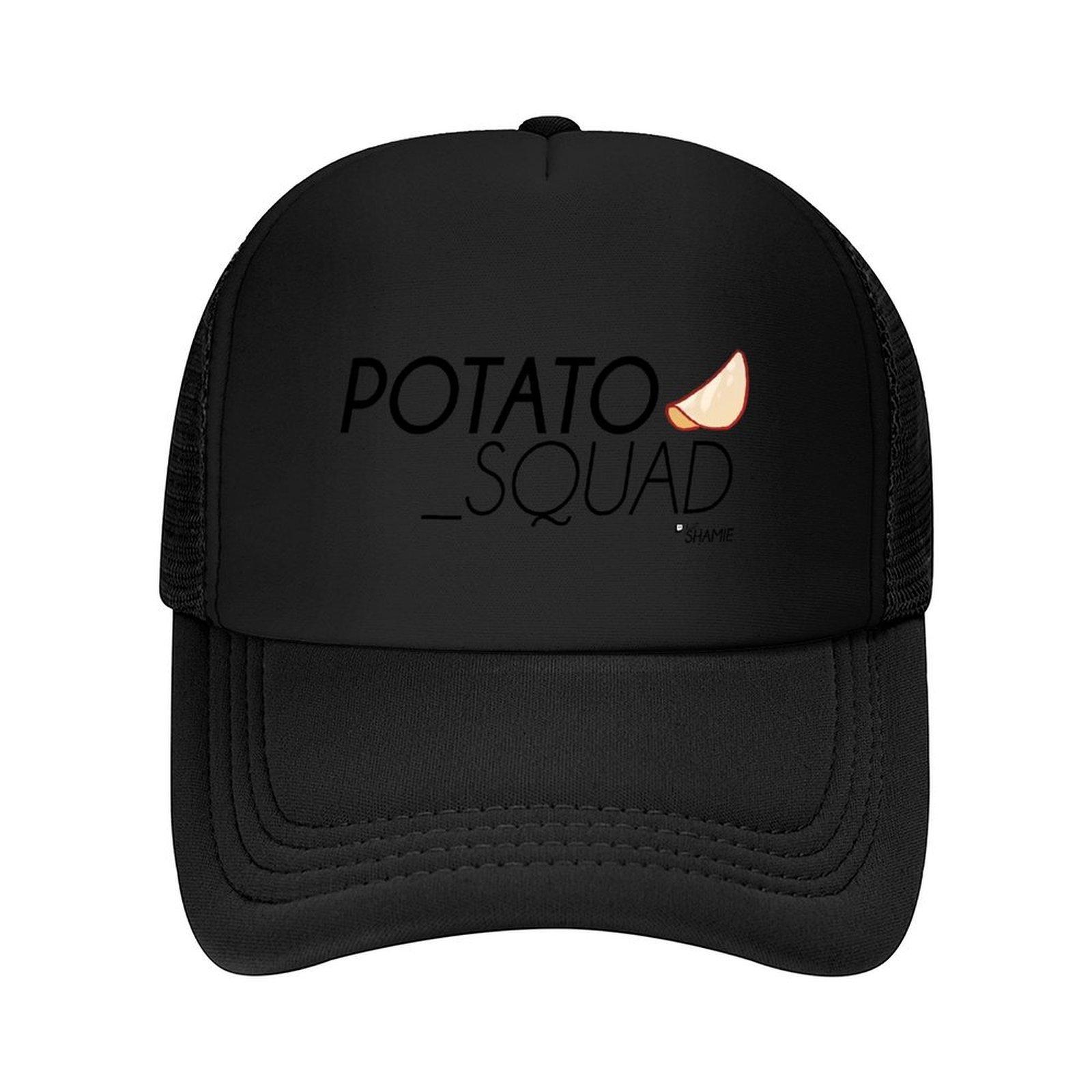 

Potato Squad in black Baseball Cap Luxury Man Hat Trucker Hat Custom Cap Rave Boy Women s