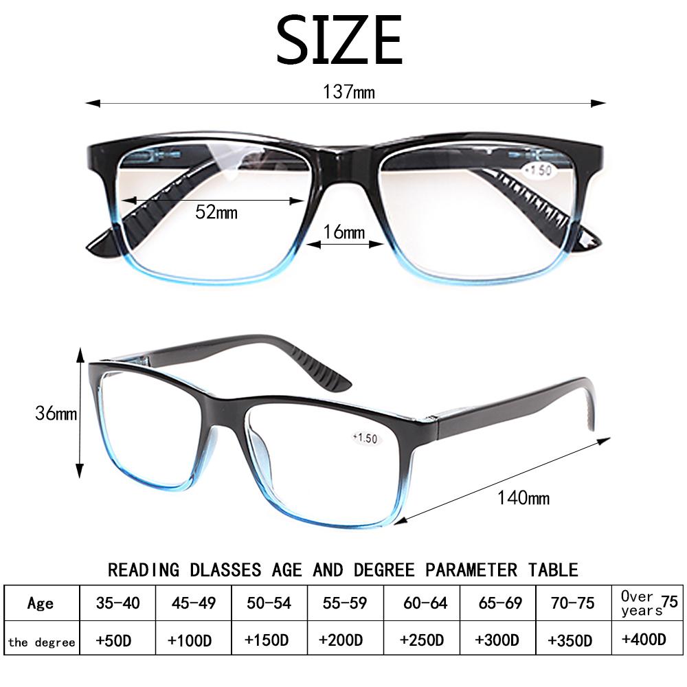 Turezing Reading Glasses Spring Hinge for Men Women Readers Eyeglasses Diopter +0 to +600 Lightweight Durable