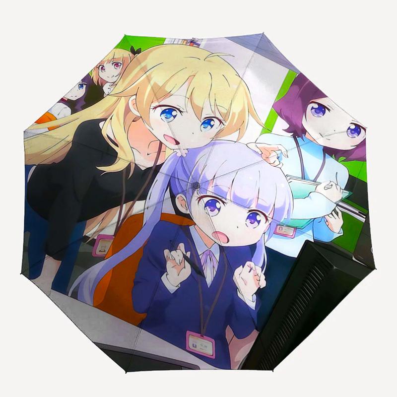 1pc Re:Zero - Starting Life In Another World Outdoor Umbrella | Automatic Opening/Closing | Portable 3-Fold Design | 8-Rib Iron Frame | Perfect Gift F
