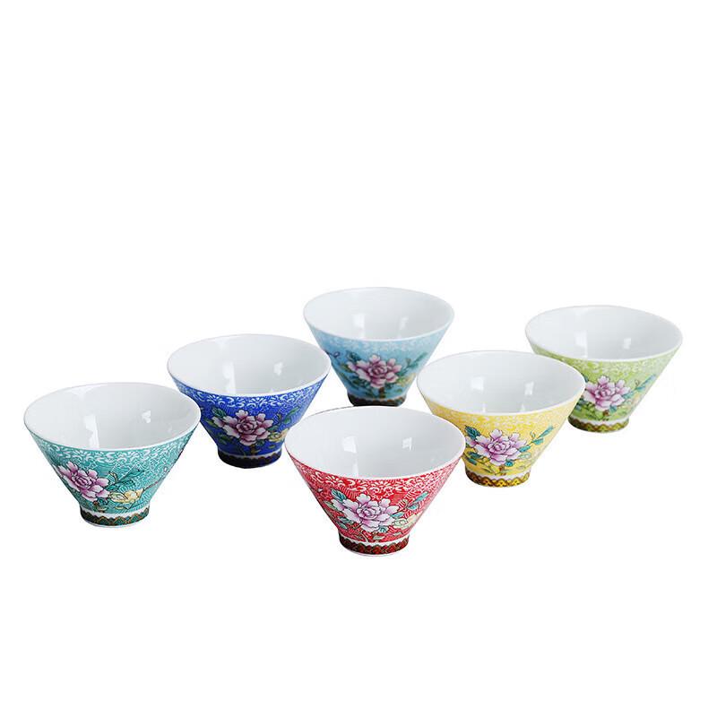 Enamel Gold Traced Kung Fu Tea Cup Gift Box