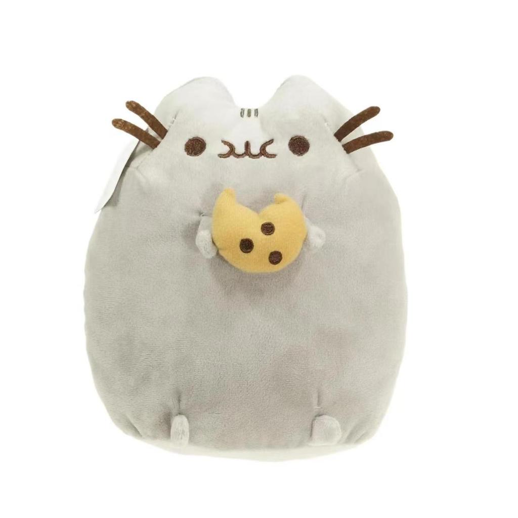 Cross-Border Gray Cat Plush Toy - Donut, Pizza, Hamburger, Sandwich, Cookie Claw Machine Doll