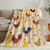 Fall Thanksgiving Throw Blanket Flannel Cute Chick Print Blanket Super Soft Cozy Nap Blanket Perfect Home Gift for Her