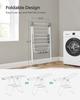Songmics Clothes Drying Rack, With Sock Clips, Metal Laundry Rack, Foldable, Space-Saving, Free-Standing Airer