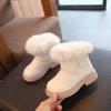 Einfarbig Britannien Stil Mädchen Casual Stiefel Plüsch Winter Weiche Baby Jungen Kurze Stiefel Kinder Schuhe Kinder Drop Verschiffen