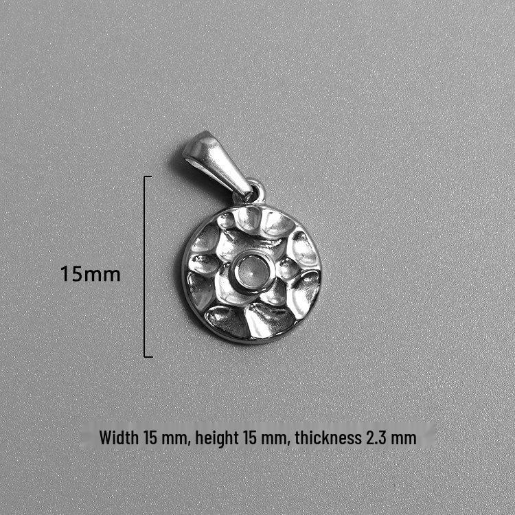 Retro Titanium Steel Cross Necklace Pendant - Stainless Steel DIY Jewelry Accessory, Fade-Resistant