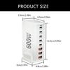 Fast Speed 600W USB C USB A Chargers 8 Port Fast Charging Power Adapter for Laptops, Tablets, and Phones