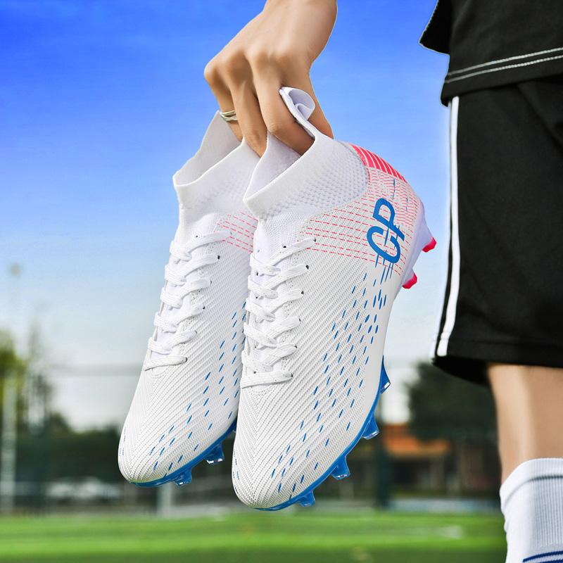 35-45 Jugend Herren Übergröße Hoher Schaft Nagel Fußballschuhe Trainings Sportschuhe Kinder Fußballschuhe