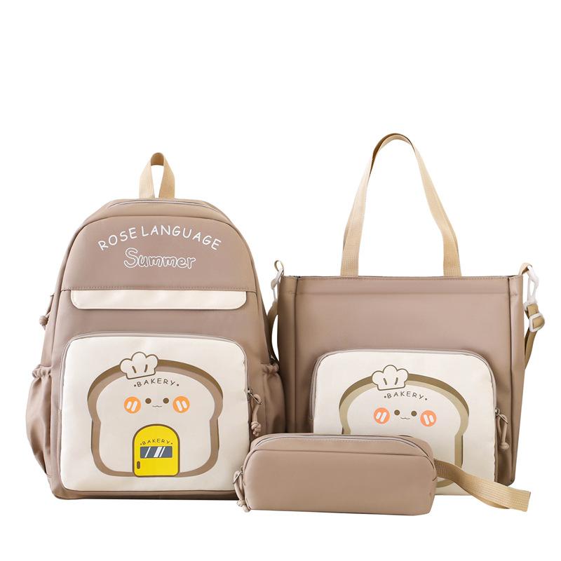 New contrasting color bag, tutoring bag, handbag, junior high school student schoolbag, cute backpack, large-capacity travel bag.