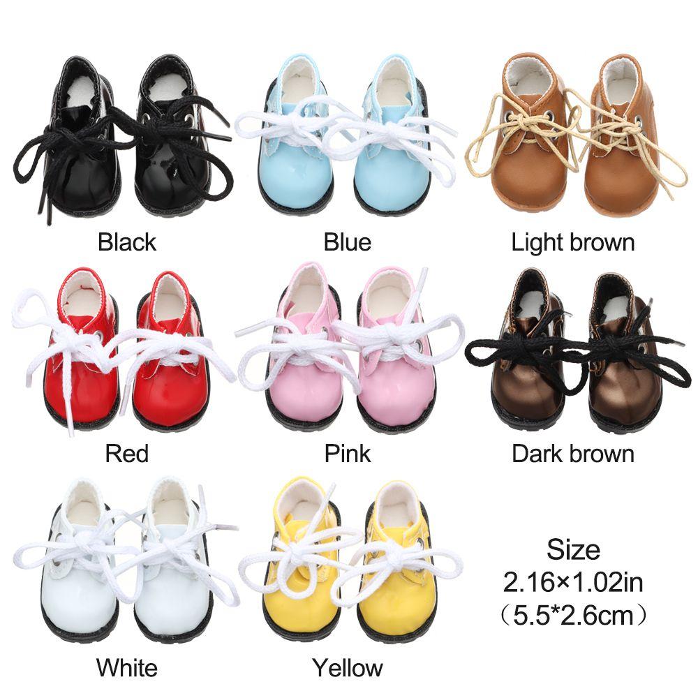 Doll Toy Bright Leather Shoes Suit Handmade Fashion For 15-20Cm Doll Mini Shoes 1/6 Doll Toys For Girls Gifts Doll Accessories