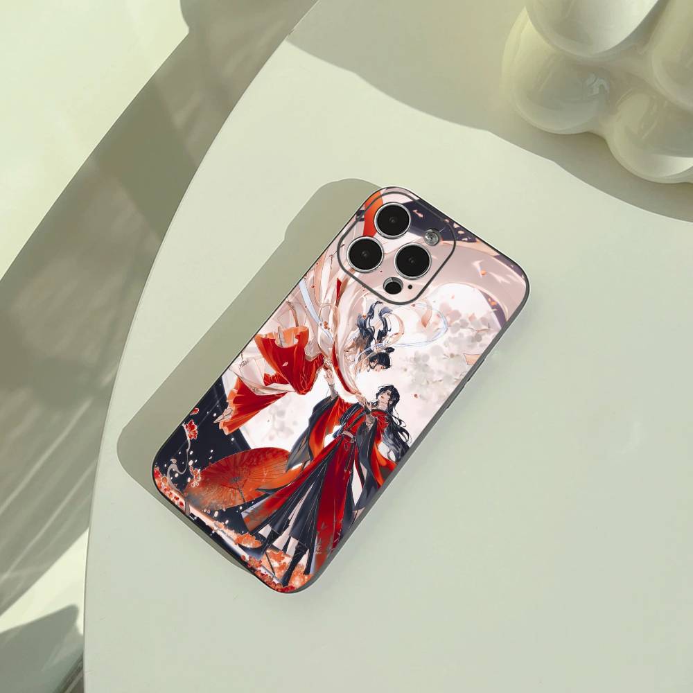 H-Heaven- Официальное Благословение Чехол для Телефона Для iPhone 17,16,15,14,13,12,11 Pro Max, Легкий и практичный Мягкий Черный Чехол iPhone17PRO