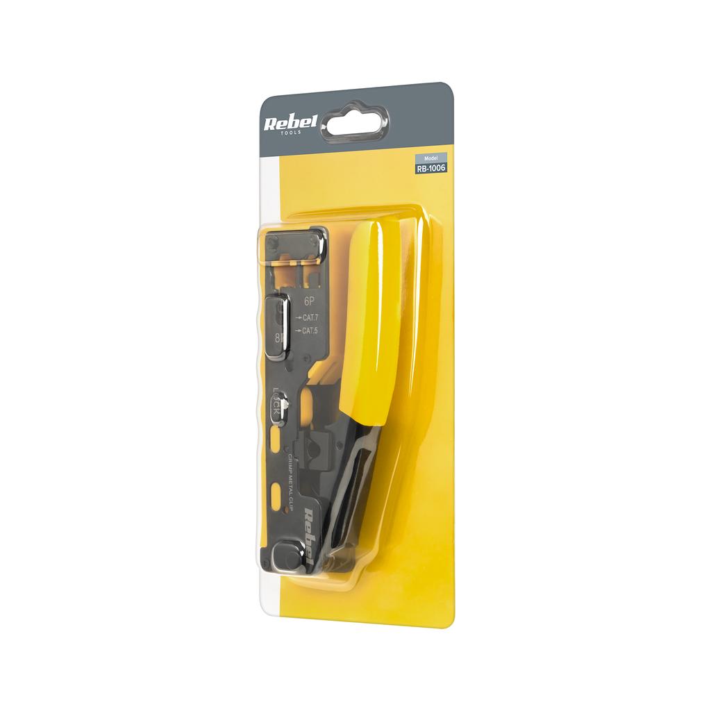 Rebel RJ45/RJ12 Pass-through Plug Crimper