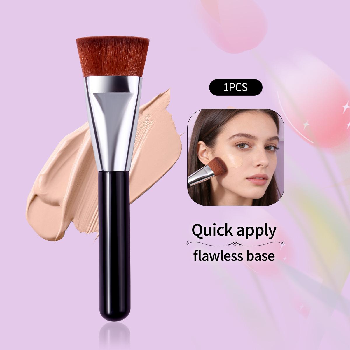 Single Flat Head Foundation Brush Multifunctional Contour Brush Skin-Friendly Liquid Foundation Makeup Tool