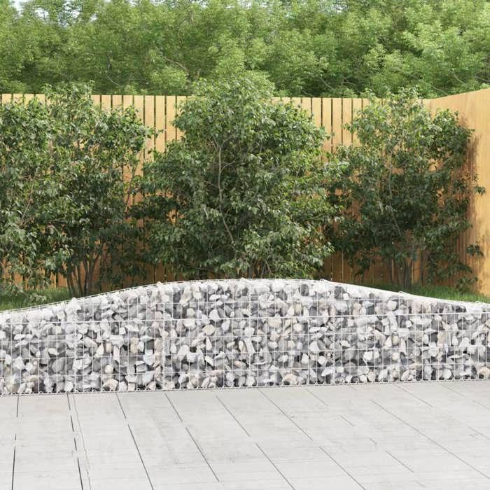 VidaXL 5x Paniers à Gabions Arqués Cages à Gabions Arquées Murs de Gabion Barrières de Jardin Terrasse Extérieur 3145790