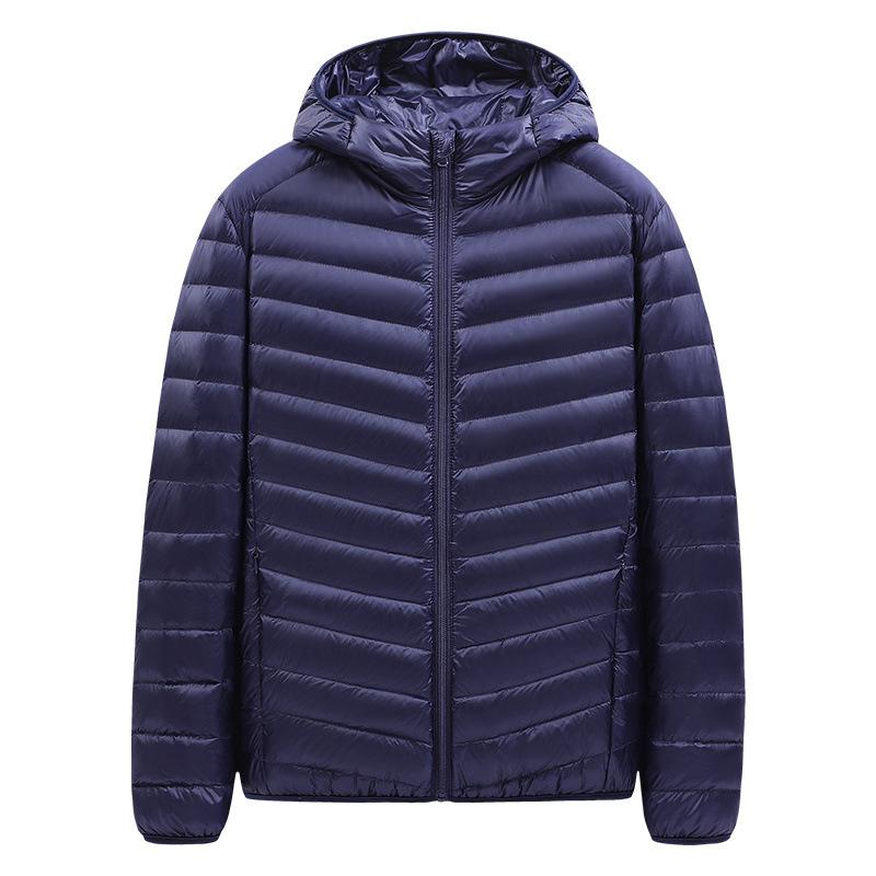 Clothing Autumn and Winter Men and Women with The Same Paragraph 90 Down Light Down Jacket Loose Hooded Couple Models Jacket