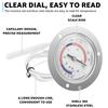 Cooler Thermometer Commercial Freezer Thermometer Capillary Design Refrigeration Gauge Range -40 To 65 ℉ / -40 To 20℃ 2.17" Dial