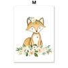 Rainbow Deer Fox Bear Posters Prints Pictures Canvas Boho Art Nursery Wall Decoration Home Paintings Baby Kids For Living Room No Frame