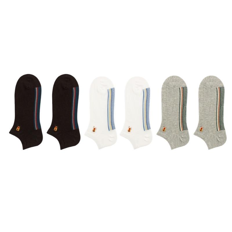6 Pairs of Socks Men's Anti-odour, Sweat-absorbent, Non-shedding Invisible Socks Embroidered Cotton Socks Breathable Socks Summer Boat Socks