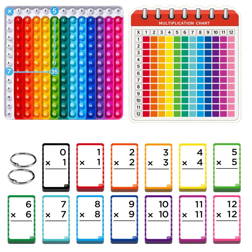 

Table Math Games Toy Multiplication Math Games Flashcard Set Erasable Writing Board Educational Toys Reusable Practice Cards жовтий