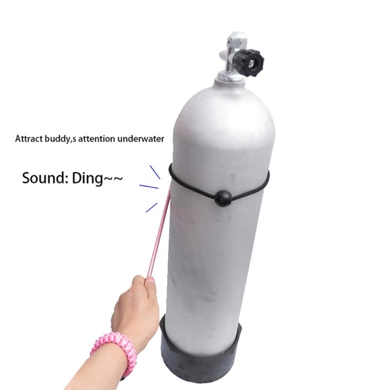 Aluminium Alloys Diving Stick Underwater Signaling Devices Diving Rod Noise Maker Lanyard Rod Tanks Knocker Enduring