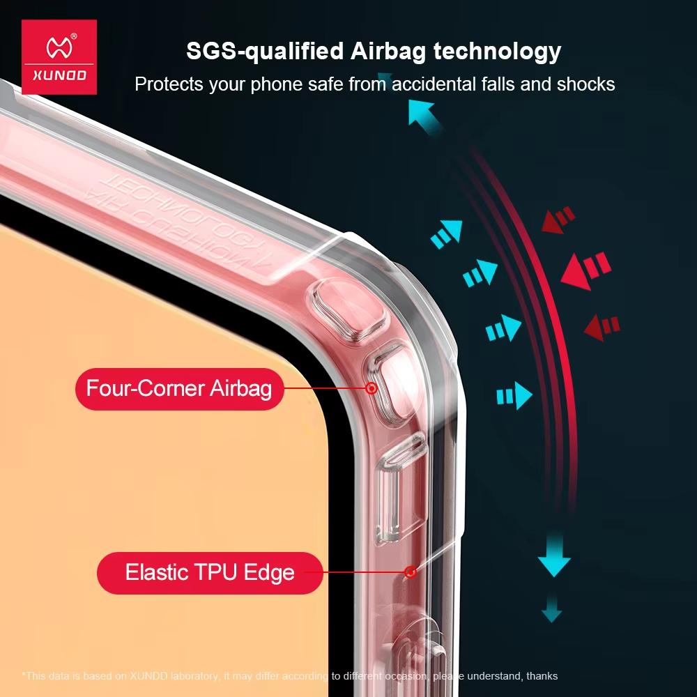 XUNDD For Samsung Galaxy Z Flip 7 Case Airbag Shockproof Bumper Protective Cases Transparent Back Cover Luxury Casing With Magnetic Ring