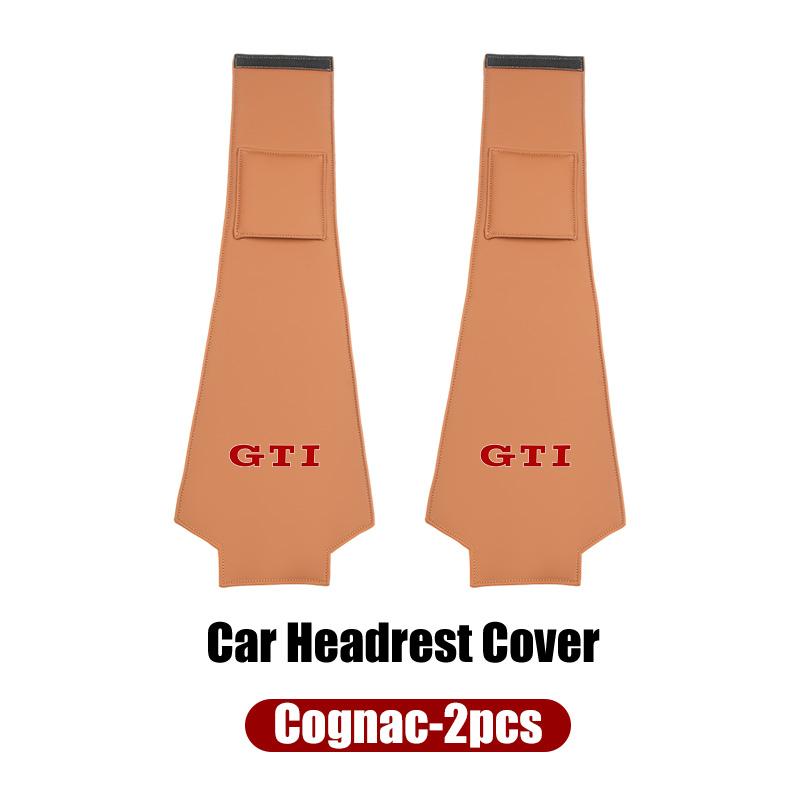 Car Leather Headrest RTIS555 Protective Cover Storage Bag For Volkswagen VW Golf 4 6 7 GTI Tiguan Passat B5 B6 B7 CC Jetta MK5 MK6 Polo