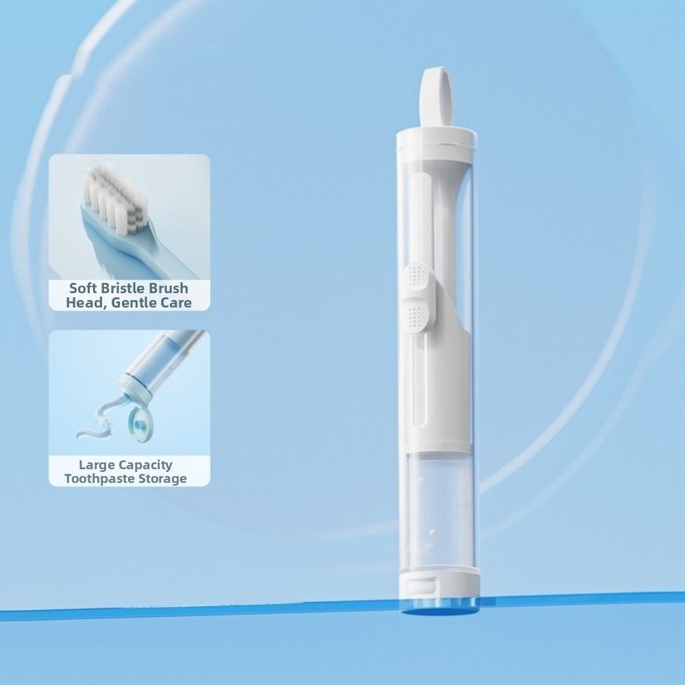 Distributeur de dentifrice 3-en-1 Boîte de rangement pliable pour tube de dentifrice pour le camping en plein air et les voyages
