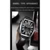 SANDA New Mechanical Men's Watch Calendar Digital Fashion Versatile Leather Fluorescent Men's Watch