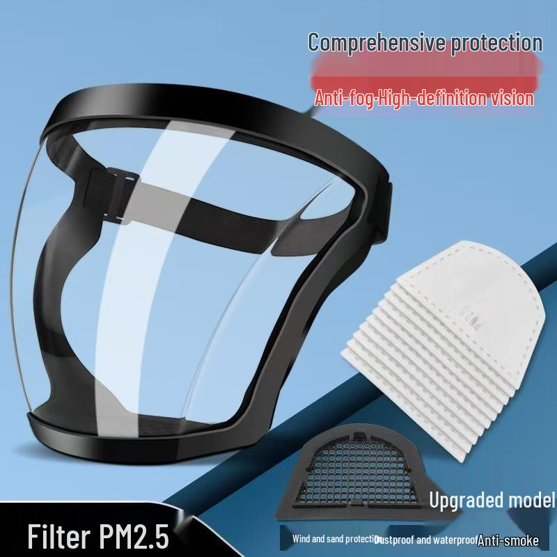 High-Definition Transparent Anti-Droplet Dustproof Protective Face Shield Goggles for Cycling