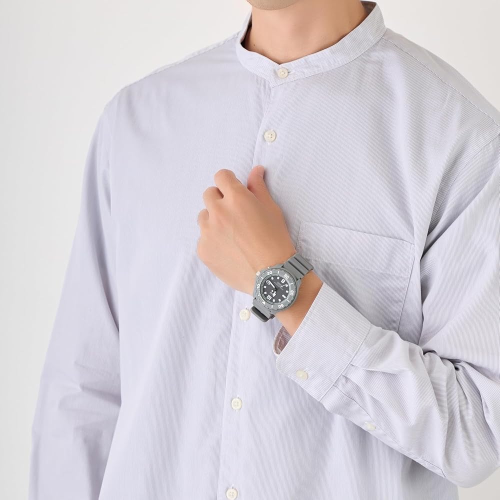 Citizen Q&Q Analog Solar Radio-Controlled Watch Waterproof Date Men's Gray with Urethane Band