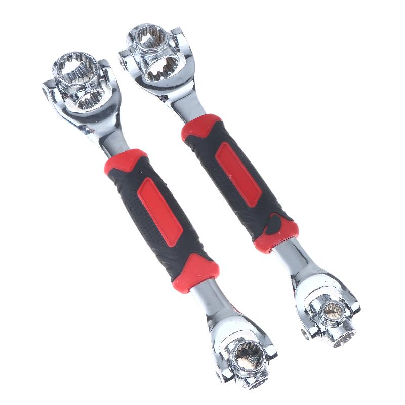 52/48 In 1 Hand Spline Bolts Sleeve Works Set Universal Ratchet Socket Multipurpose Wrench With 360 Degree Rotation