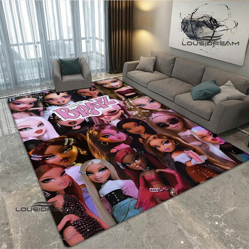Bratz kawaii printed carpet Non-slip carpet outdoor carpets area rug Home bedroom decor rug for bedroom birthday gift