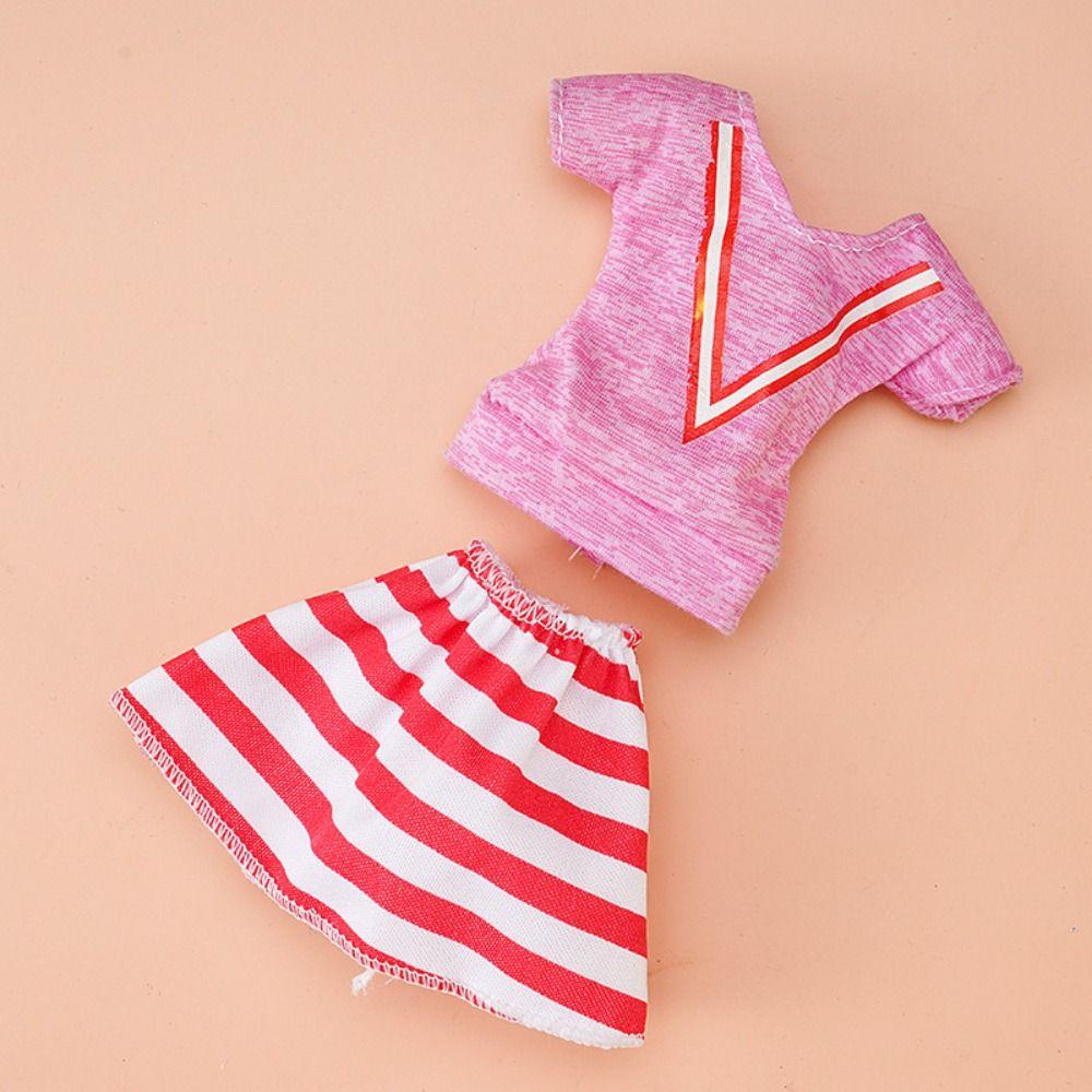 

Модний одяг для вечірки для дівчинки Повсякденний одяг Спідниця Повсякденний одяг Дівчинка Квітковий одяг Лялька 30 см 6