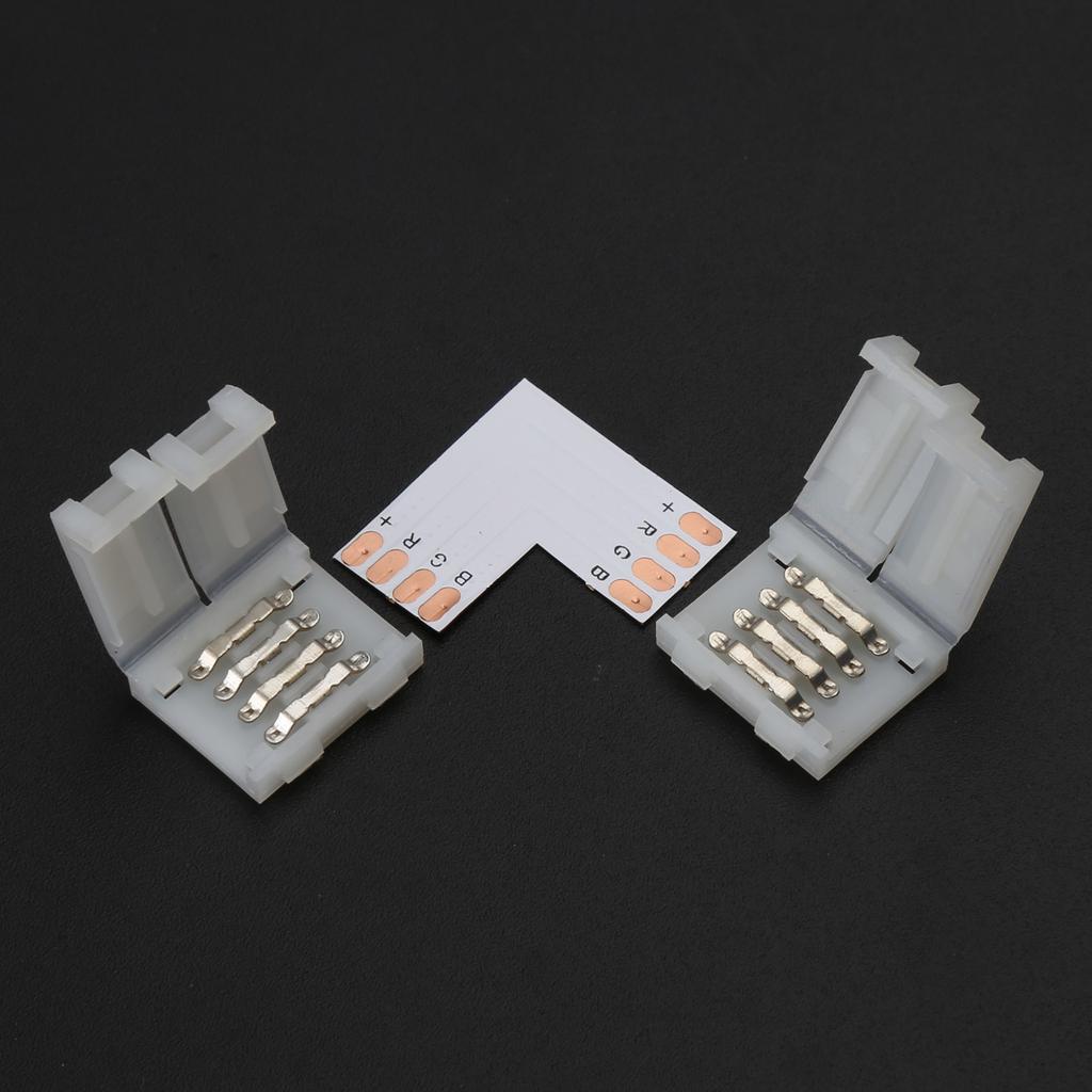 RGB LED Light Strip Solderless Adapter for T/L/X Shape Connectors for 4Pin 10mm Wide 5050 RGB LED Strip Light Connection