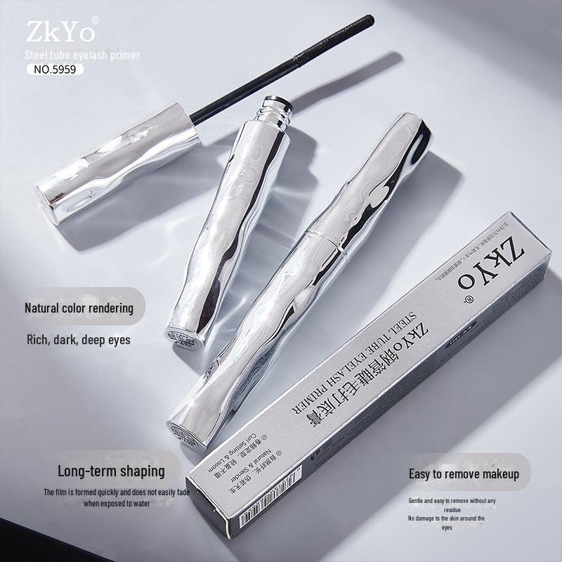 ZkYo Waterproof Eyelash Primer & Mascara – Lasting Curl, Sweat-Proof, Smudge-Free Tube