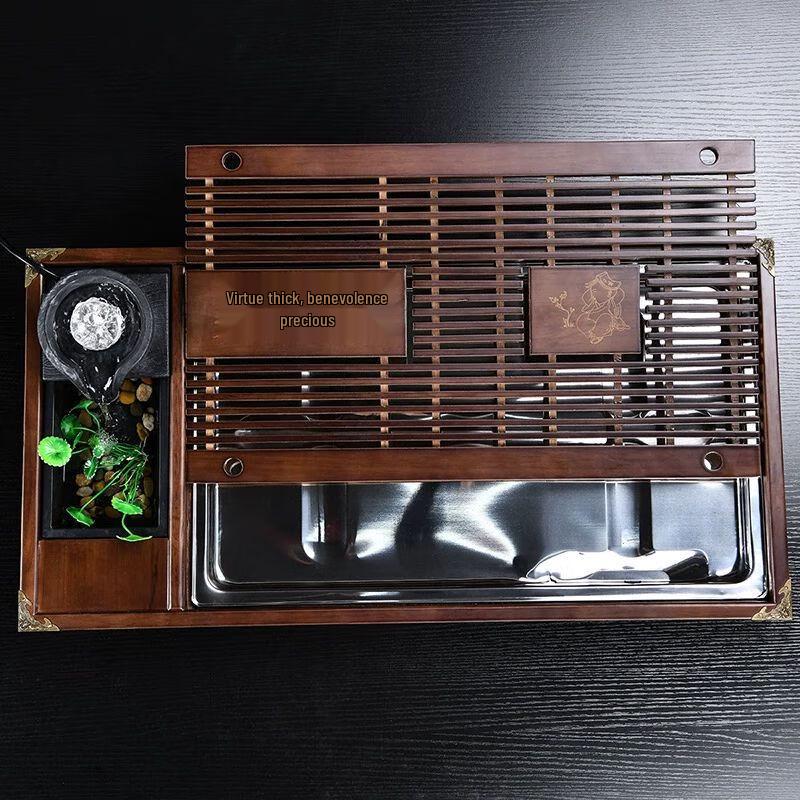 Japanese Style Ceramic Kung Fu Tea Set with Stone Tray