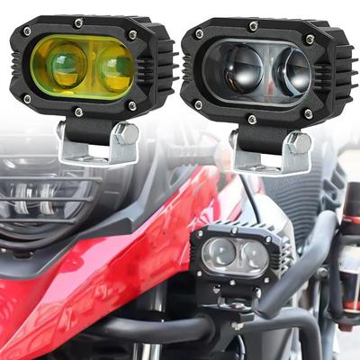 1/2 stücke Motorrad Nebel Lichter LED Hilfs Nebel Lampe Gelb Weiß Scheinwerfer Fahren Licht Arbeit Lichter Universal für Lkw SVU UTV