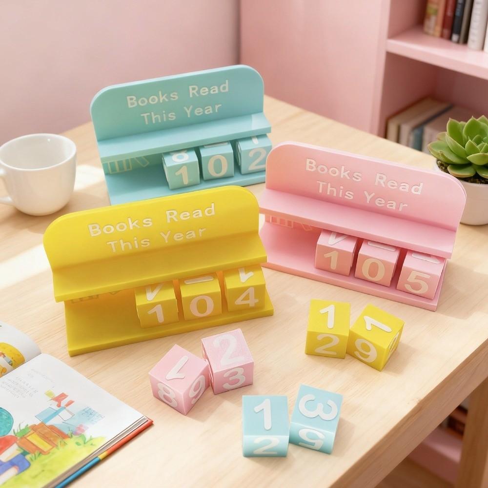 3D Printed Book Read Counter Plastic Book Counting Ornament Reading Log  Bookshelf Decoration