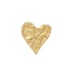 Retro Irregular Pleated Heart Brooch - Elegant Metal Corsage Pin for Women