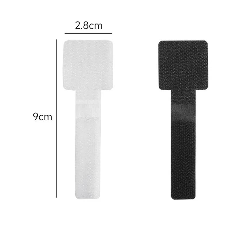 10/50/100Pcs Ties Fastening Wire Reusable Cable Organizer Cord Rope Holder Self Adhesive Adjustable Organizer Strap Desk Management
