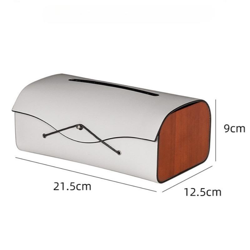 Leather Tissue Box Luxury Tissue Storage Case Aesthetic Napkin Organizer Boxes Elegant Plush Napkin Cases Table Decorations
