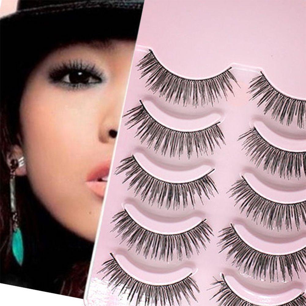 Buy Handmade High Quality 5 Pairs Long Thick Cross False Eyelashes ...